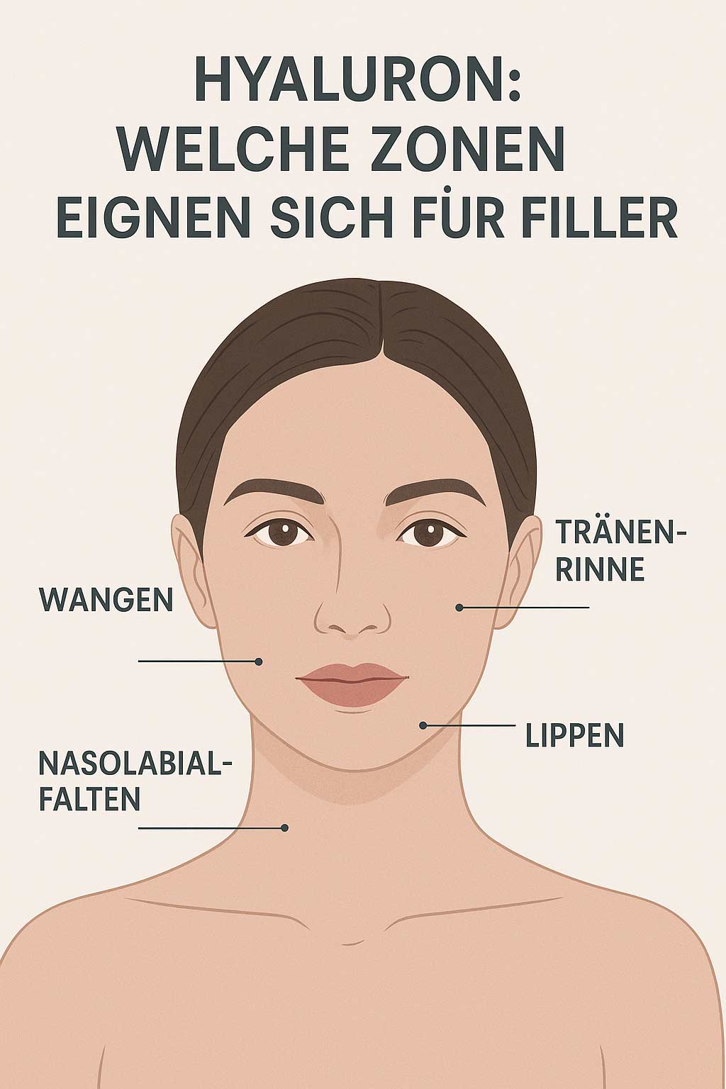 Hyaluron Welche Zonen eignen sich für Filler