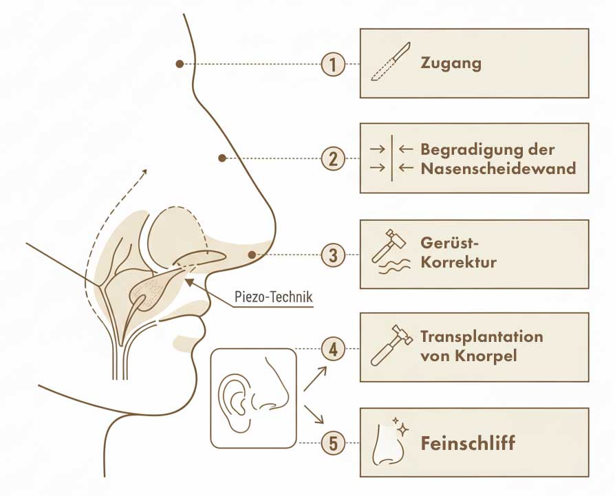 Nasenkorrektur Ablauf